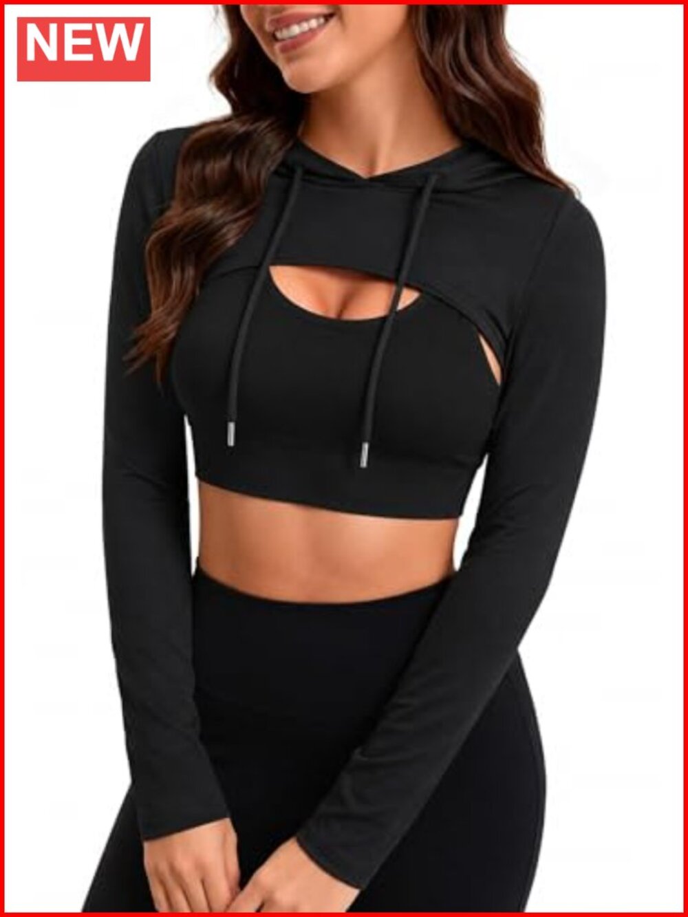 Women's Super Crop Top Hoodie Shrug Long Sleeve Workout Yoga Shrug